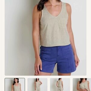 Toad&Co Cream Striped Tank Top